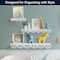 American Art Decor Scallop Metal Floating Shelves, White 3" x 5" x 24", 3pc.